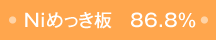 Niめっき板 86.8%